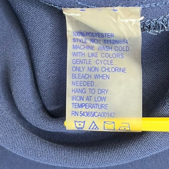 Peter Nygard Navy Blue Tank Shell Boatneck Sleeveless Top Women Size Medium - Picture 7 of 11